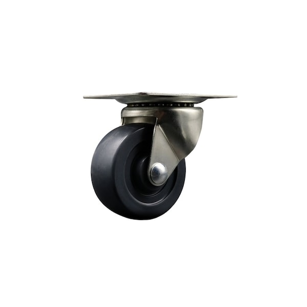 3'' General Duty Dolly Hard Rubber Wheel Swivel Top Plate Caster